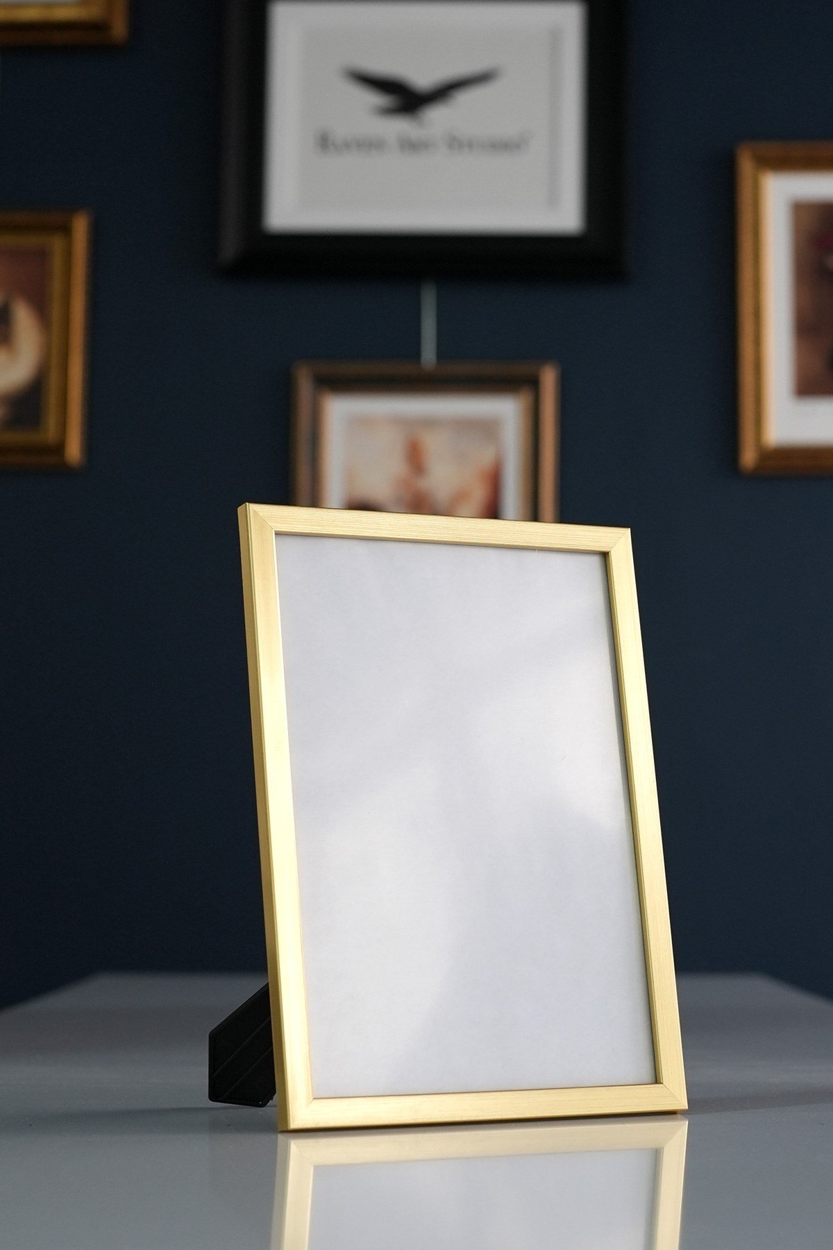 Ermitaj A4 Ebat 21cm x 30cm Altın Resim Fotoğraf Belge Poster Evrak Çerçevesi Korumalı Kırılmaz Pleksi Cam