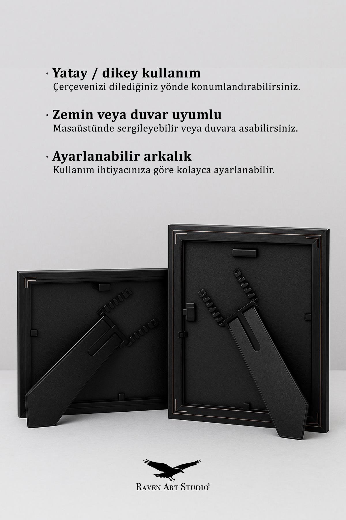Ermitaj A4 Ebat 21cm x 30cm Altın Resim Fotoğraf Belge Poster Evrak Çerçevesi Korumalı Kırılmaz Pleksi Cam