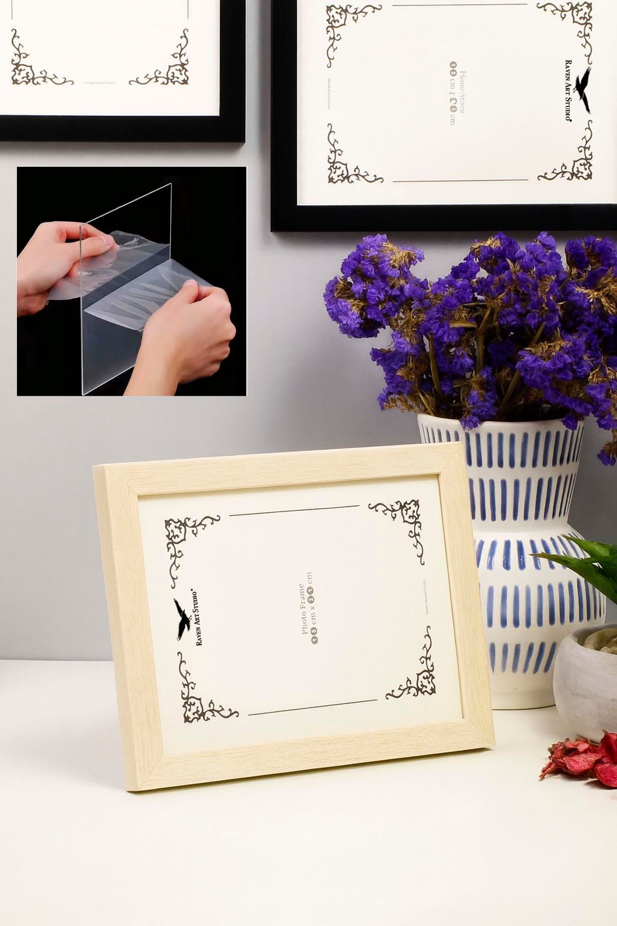 Ermitaj Sedef 3'lü Set 10x15cm + 13x18cm + 15x21cm Korumalı Kırılmaz Pleksi Cam