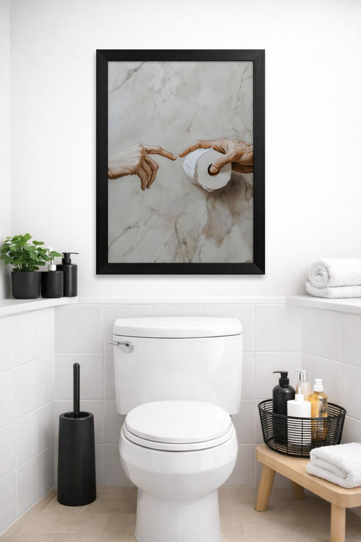 KOI Art Design Holy Roll Tablo + Ermitaj A3-30x42 cm Siyah Çerçeve