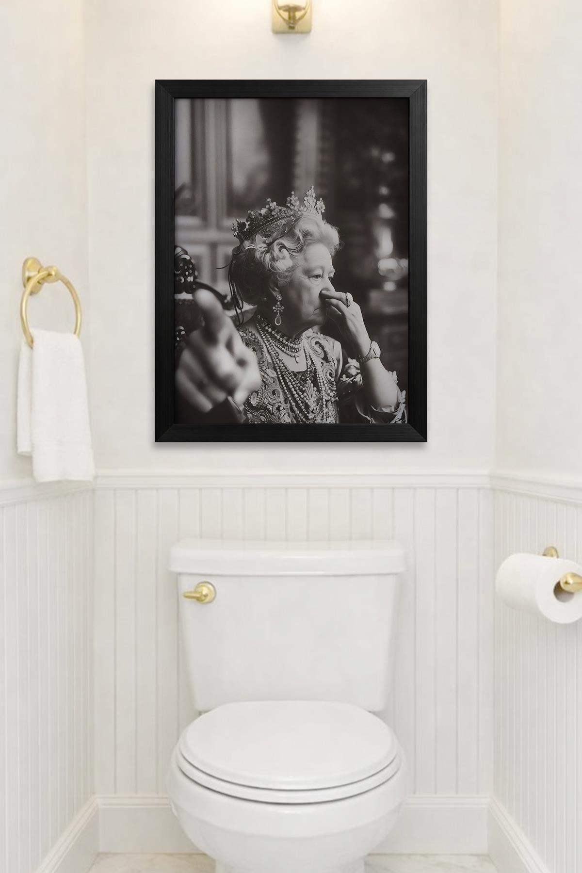 KOI Art Design Queen Tablo + Ermitaj A3-30x42 cm Siyah Çerçeve