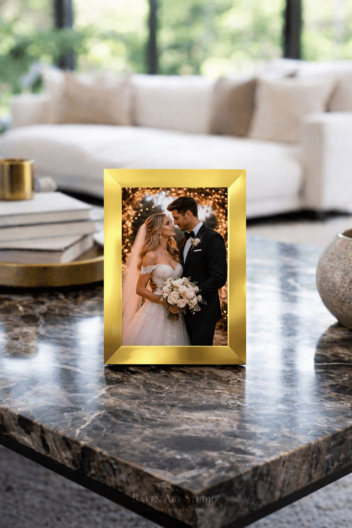 Louvre 10x15cm Altın Resim Fotoğraf Belge Poster Evrak Çerçevesi Korumalı Kırılmaz Pleksi Cam