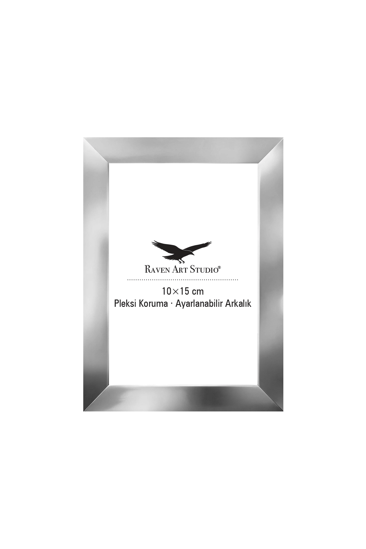 Louvre 10x15cm Gümüş Resim Fotoğraf Belge Poster Evrak Çerçevesi Korumalı Kırılmaz Pleksi Cam