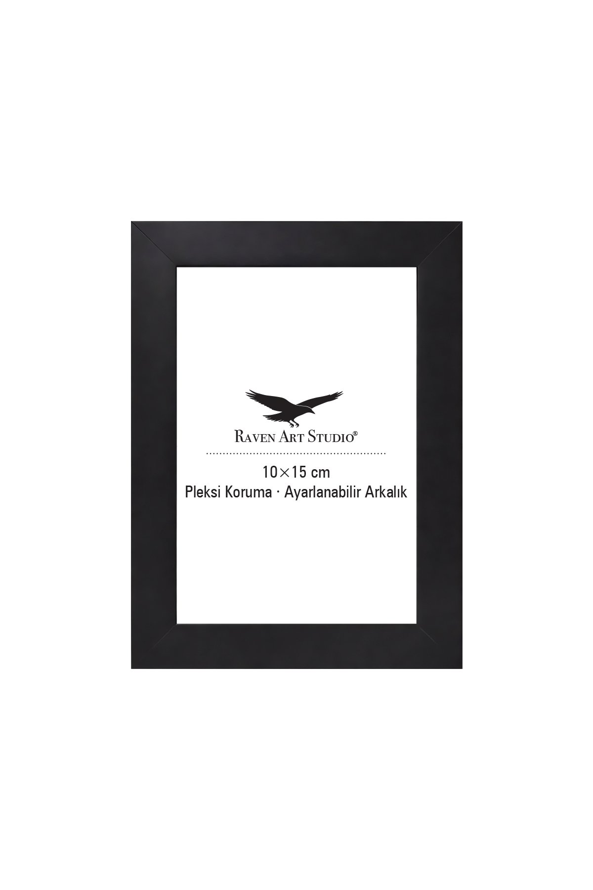 Louvre 10x15cm Siyah Resim Fotoğraf Belge Poster Evrak Çerçevesi Korumalı Kırılmaz Pleksi Cam