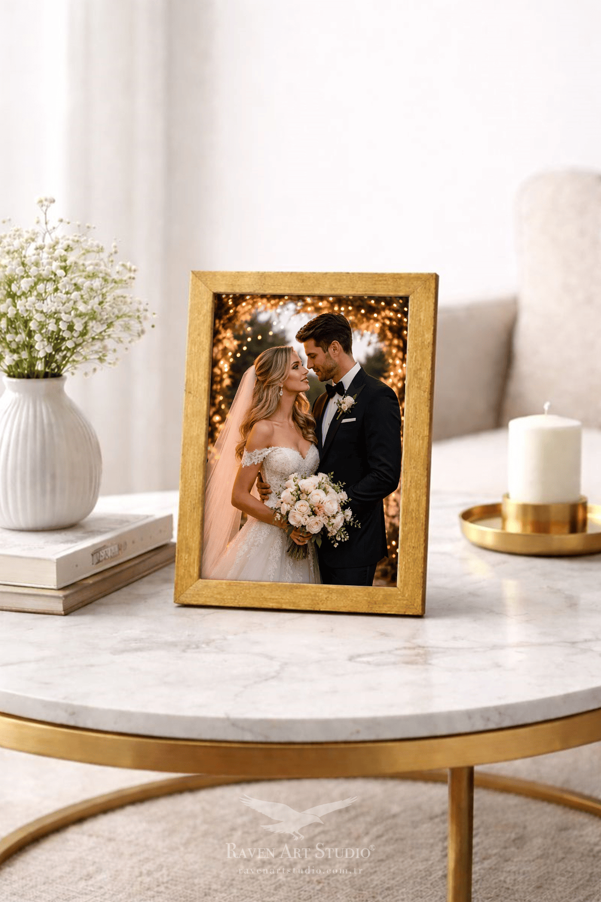 Louvre 13x18cm Antik Altın Resim Fotoğraf Belge Poster Evrak Çerçevesi Korumalı Kırılmaz Pleksi Cam