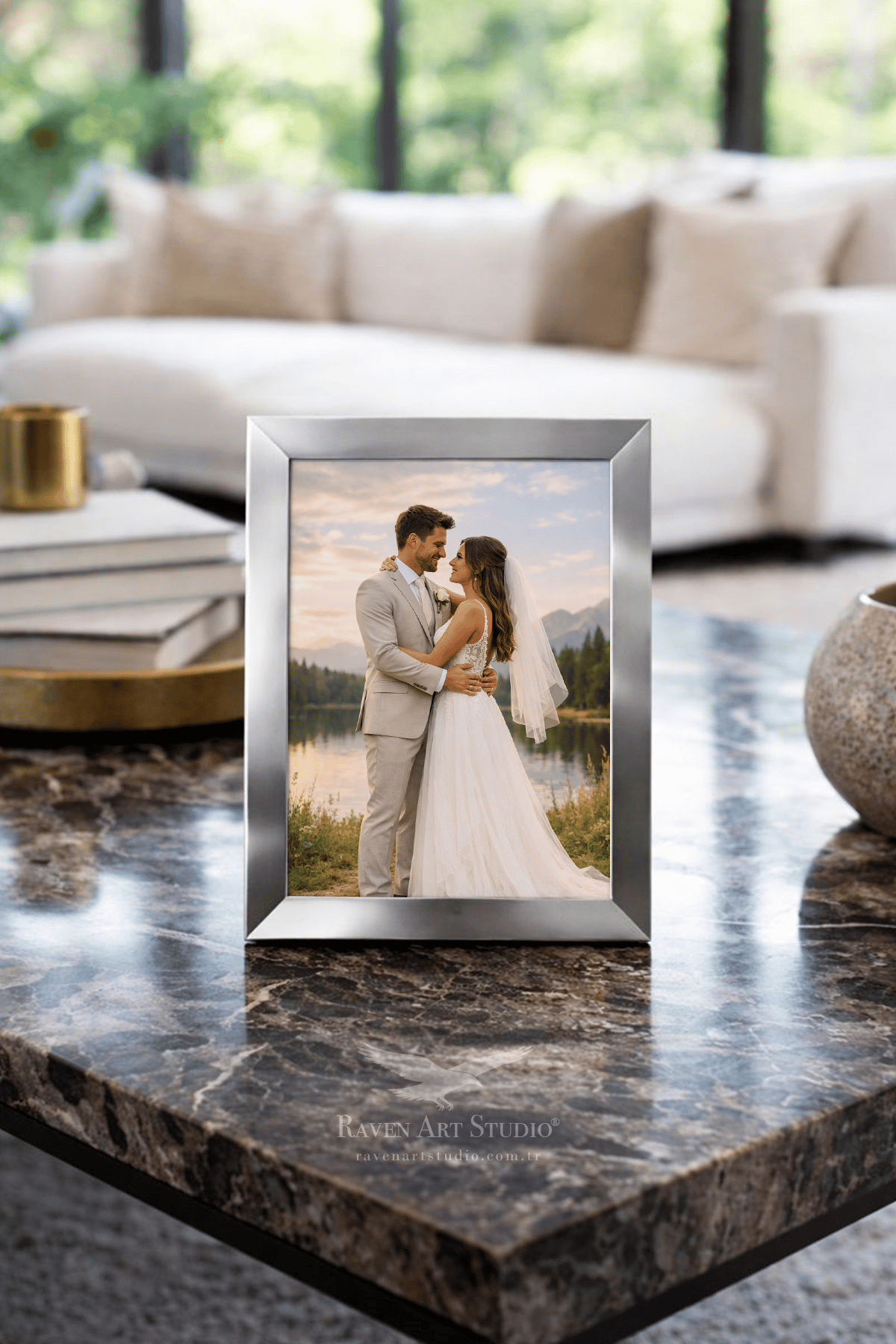 Louvre 13x18cm Gümüş Resim Fotoğraf Belge Poster Evrak Çerçevesi Korumalı Kırılmaz Pleksi Cam