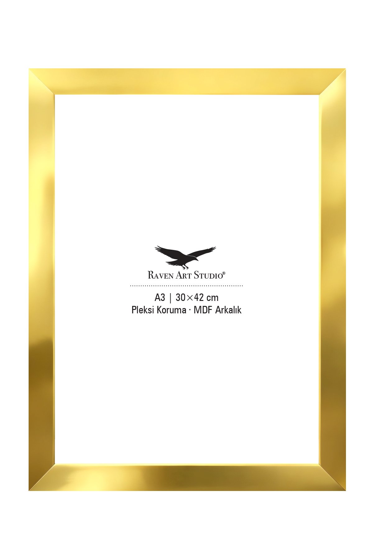 Louvre A3-30x42cm Altın Resim Fotoğraf Belge Poster Evrak Çerçevesi Korumalı Kırılmaz Pleksi Cam
