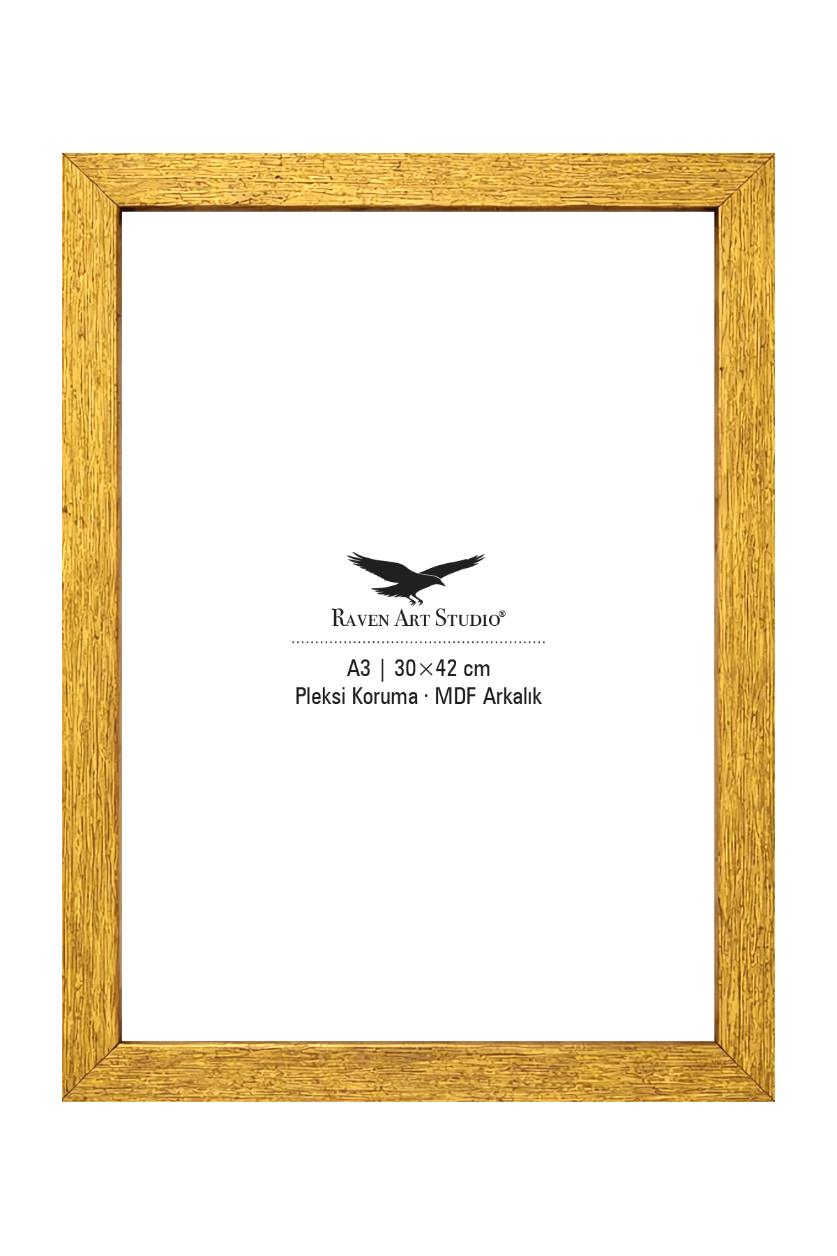 Louvre A3-30x42cm Antik Altın Resim Fotoğraf Belge Poster Evrak Çerçevesi Korumalı Kırılmaz Pleksi Cam