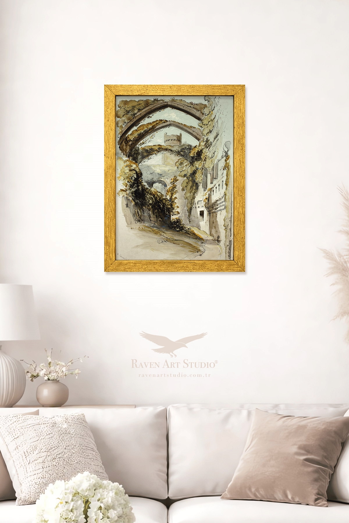 Louvre A3-30x42cm Antik Altın Resim Fotoğraf Belge Poster Evrak Çerçevesi Korumalı Kırılmaz Pleksi Cam