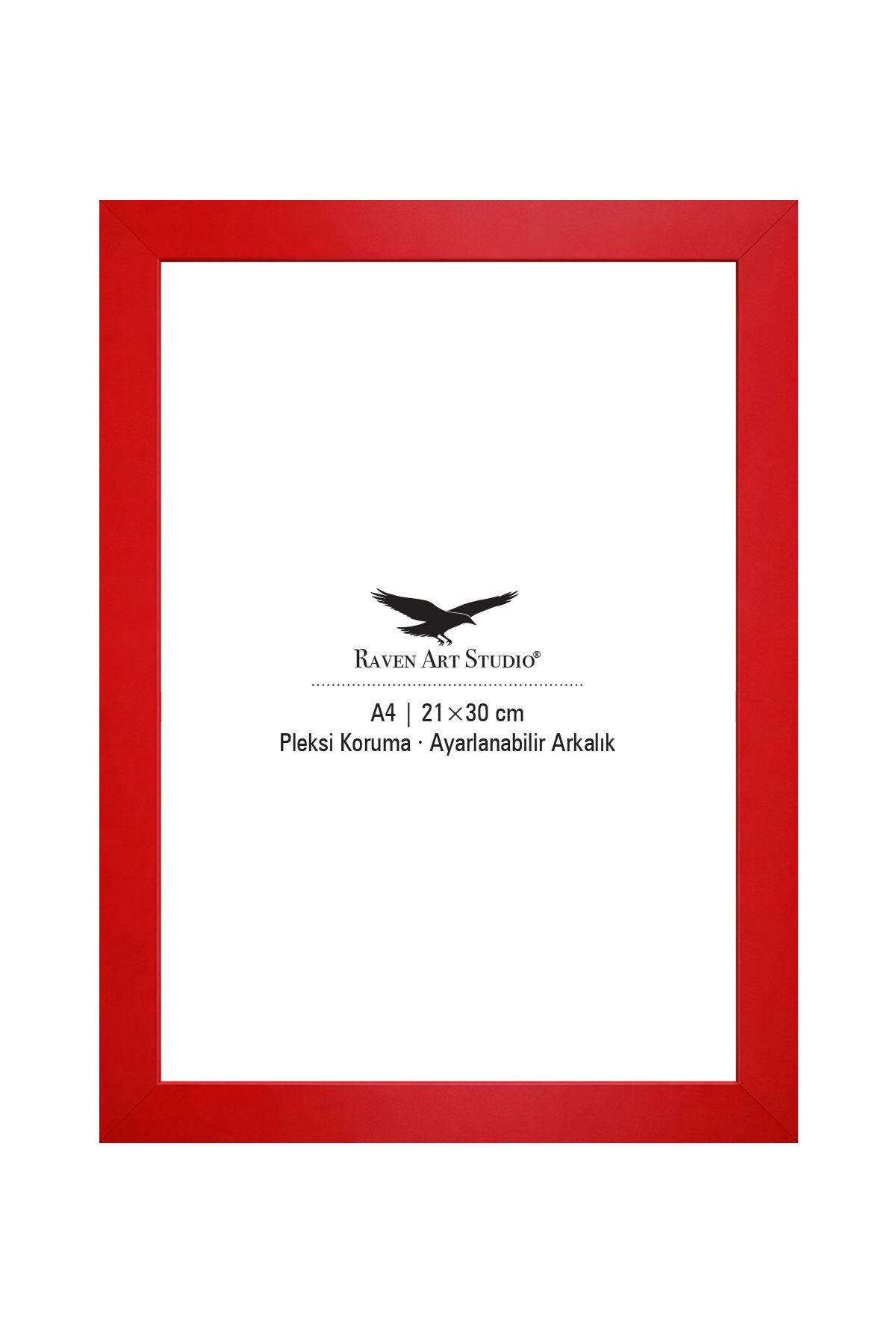 Louvre A4-21x30cm Kırmızı Resim Fotoğraf Belge Poster Evrak Çerçevesi Korumalı Kırılmaz Pleksi Cam