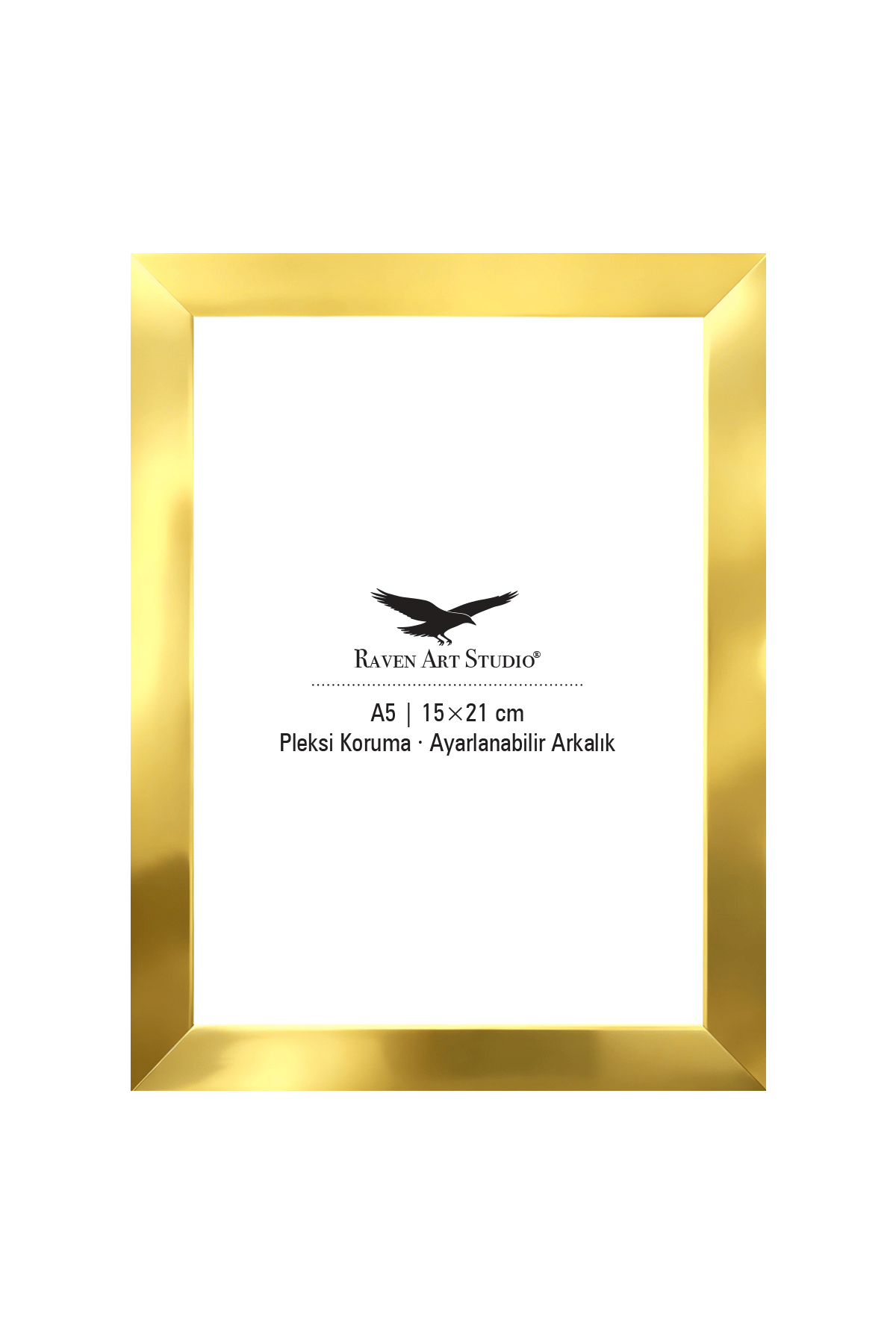 Louvre A5-15x21cm Altın Resim Fotoğraf Belge Poster Evrak Çerçevesi Korumalı Kırılmaz Pleksi Cam