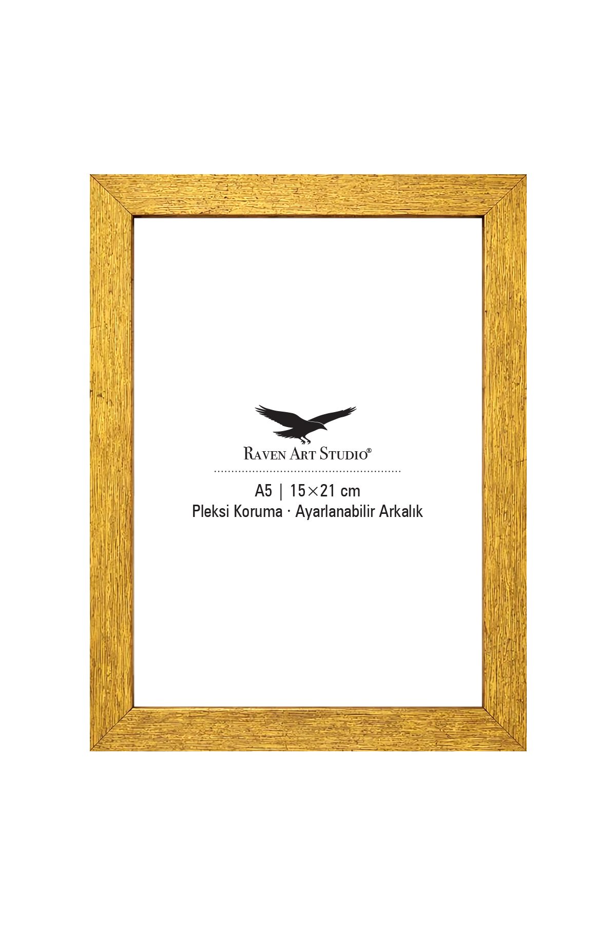 Louvre A5-15x21cm Antik Altın Resim Fotoğraf Belge Poster Evrak Çerçevesi Korumalı Kırılmaz Pleksi Cam