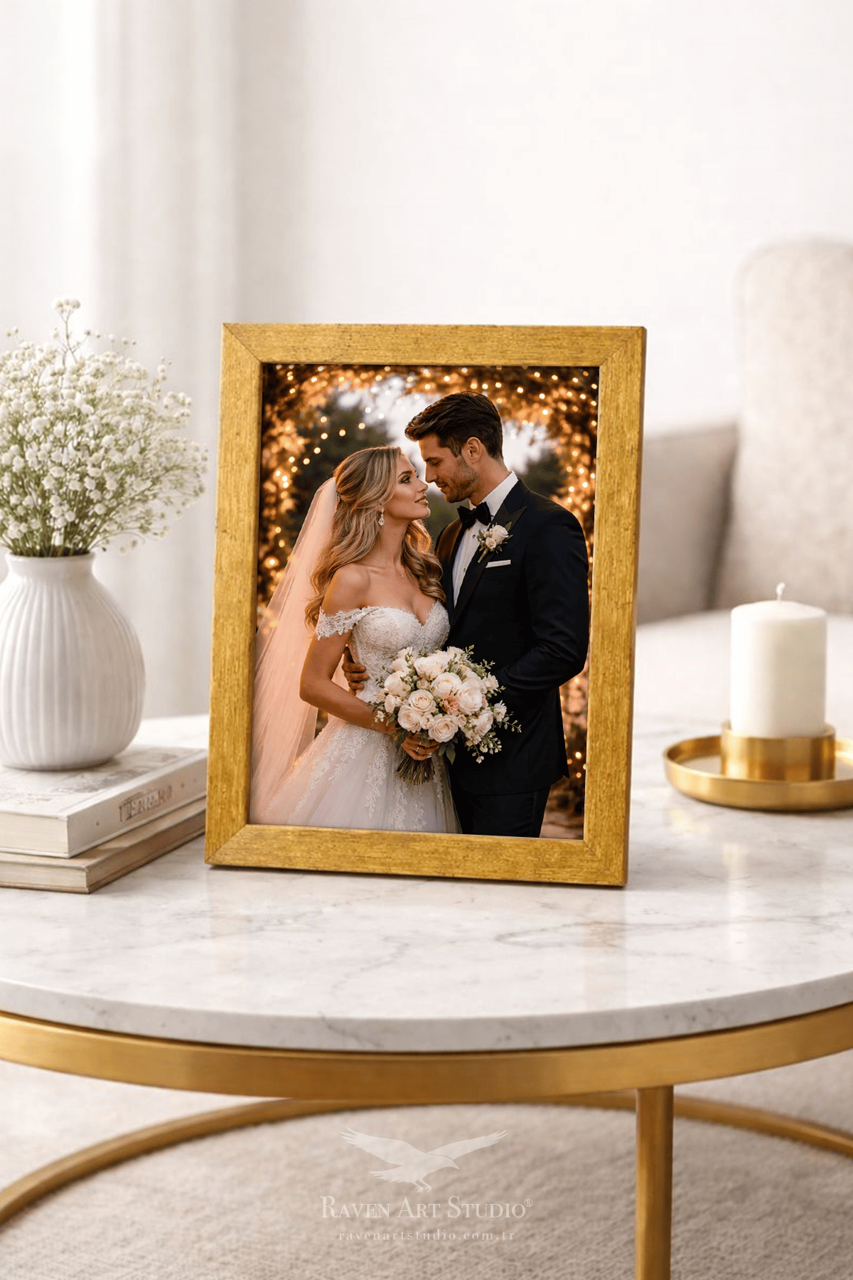 Louvre A5-15x21cm Antik Altın Resim Fotoğraf Belge Poster Evrak Çerçevesi Korumalı Kırılmaz Pleksi Cam