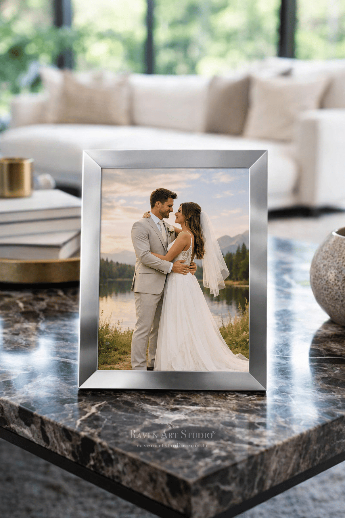 Louvre A5-15x21cm Gümüş Resim Fotoğraf Belge Poster Evrak Çerçevesi Korumalı Kırılmaz Pleksi Cam