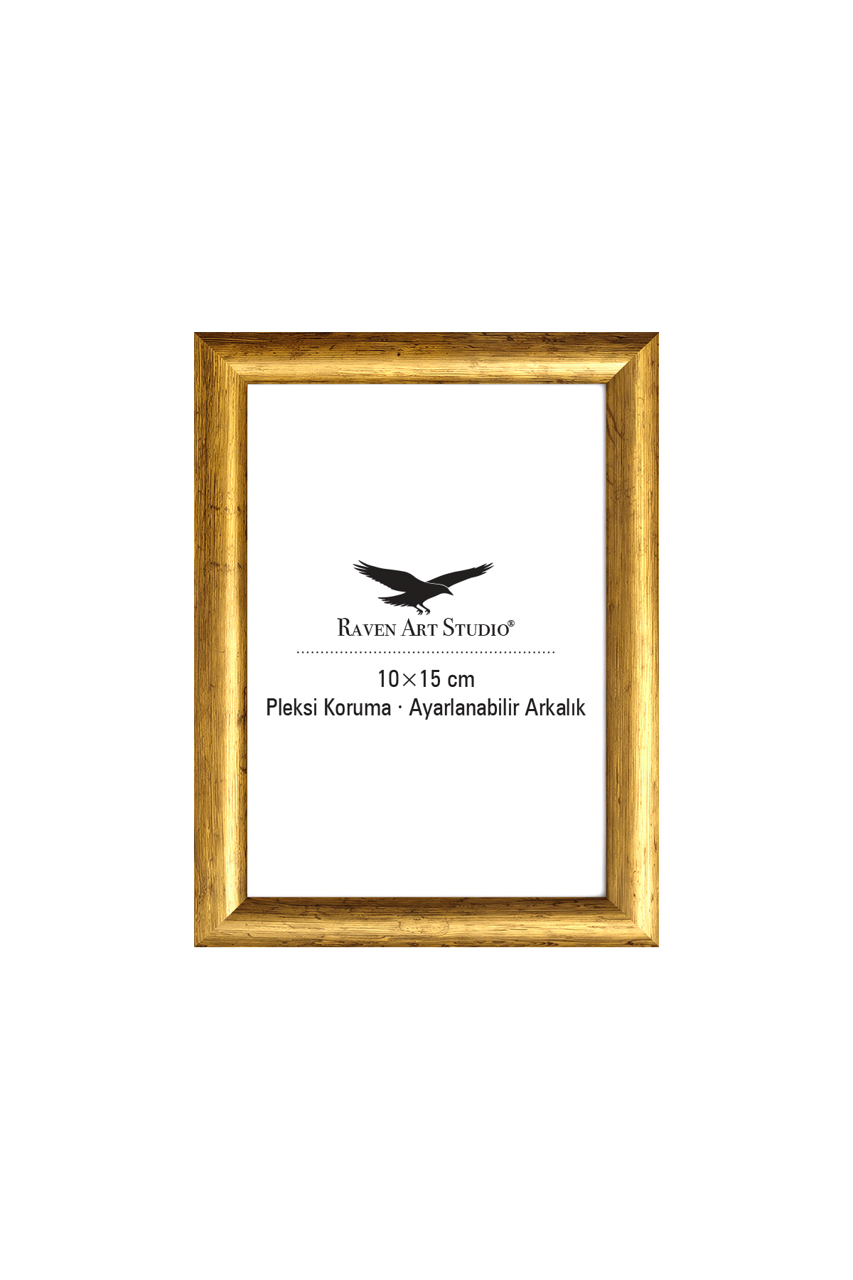 Pergamon 10x15cm Altın Resim Fotoğraf Belge Poster Evrak Çerçevesi Korumalı Kırılmaz Pleksi Cam