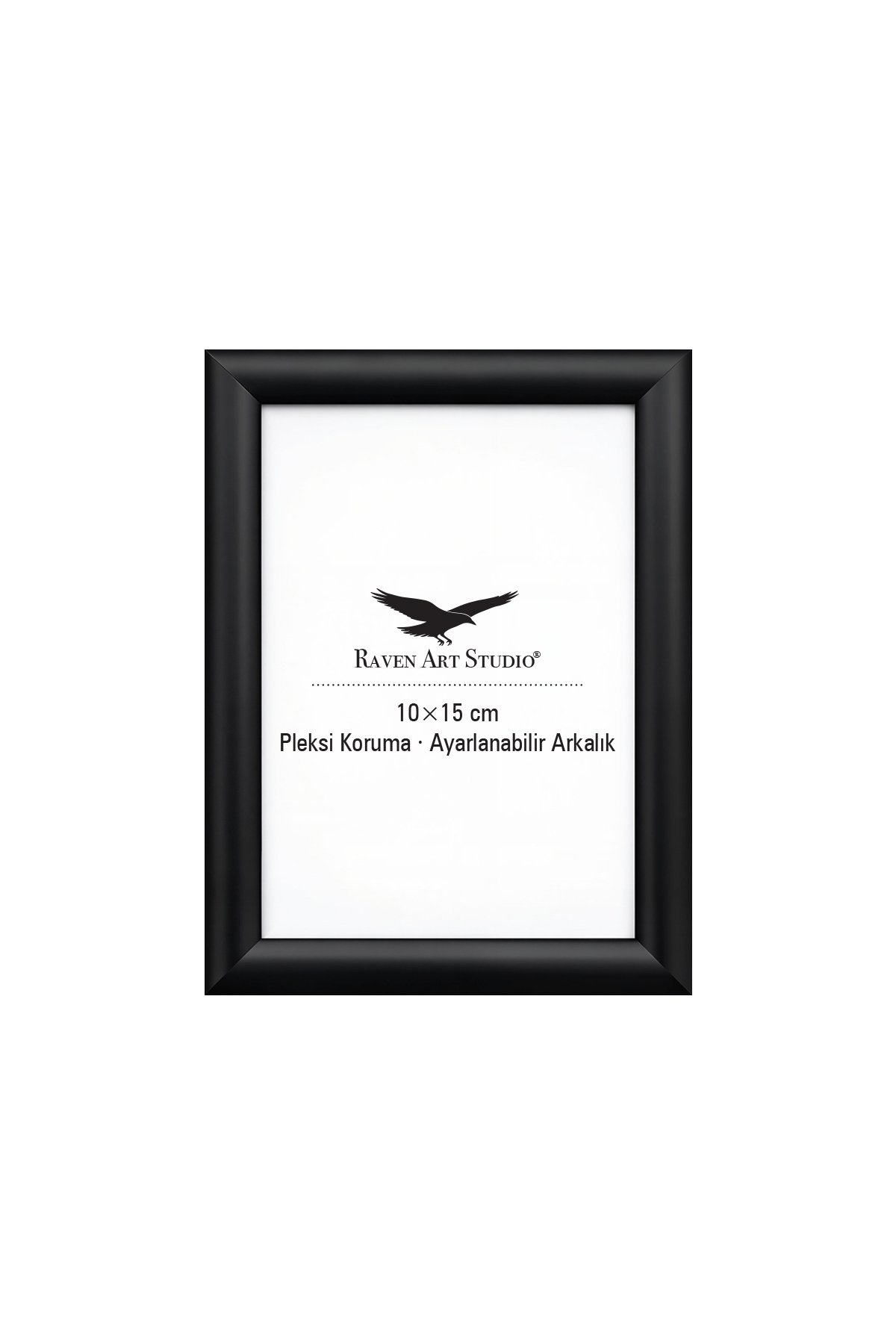 Pergamon 10x15cm Siyah Resim Fotoğraf Belge Poster Evrak Çerçevesi Korumalı Kırılmaz Pleksi Cam