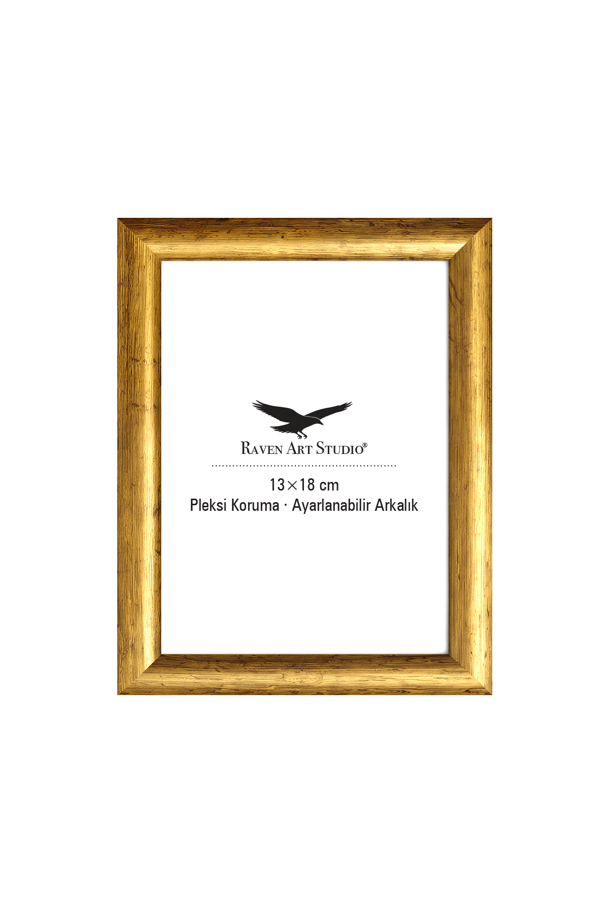 Pergamon 13x18cm Altın Resim Fotoğraf Belge Poster Evrak Çerçevesi Korumalı Kırılmaz Pleksi Cam