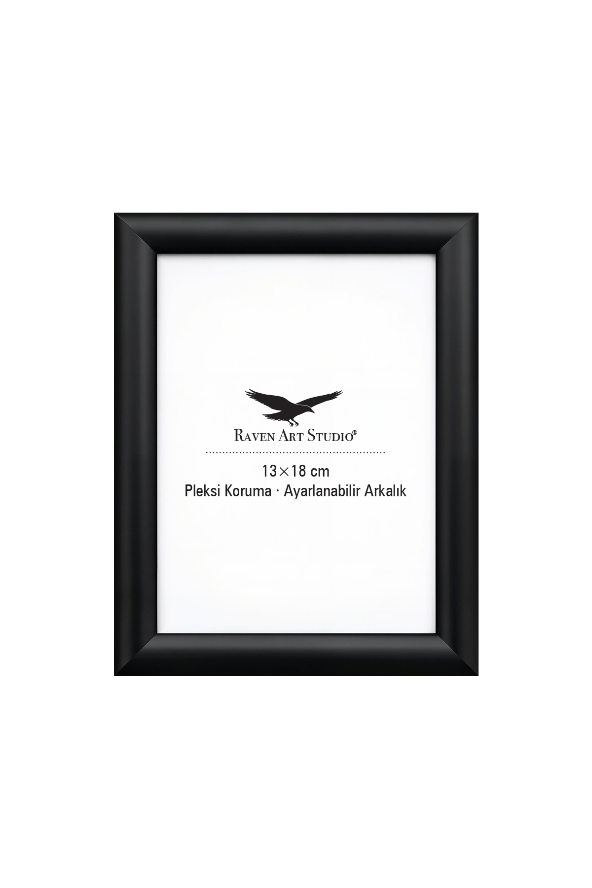 Pergamon 13x18cm Siyah Resim Fotoğraf Belge Poster Evrak Çerçevesi Korumalı Kırılmaz Pleksi Cam