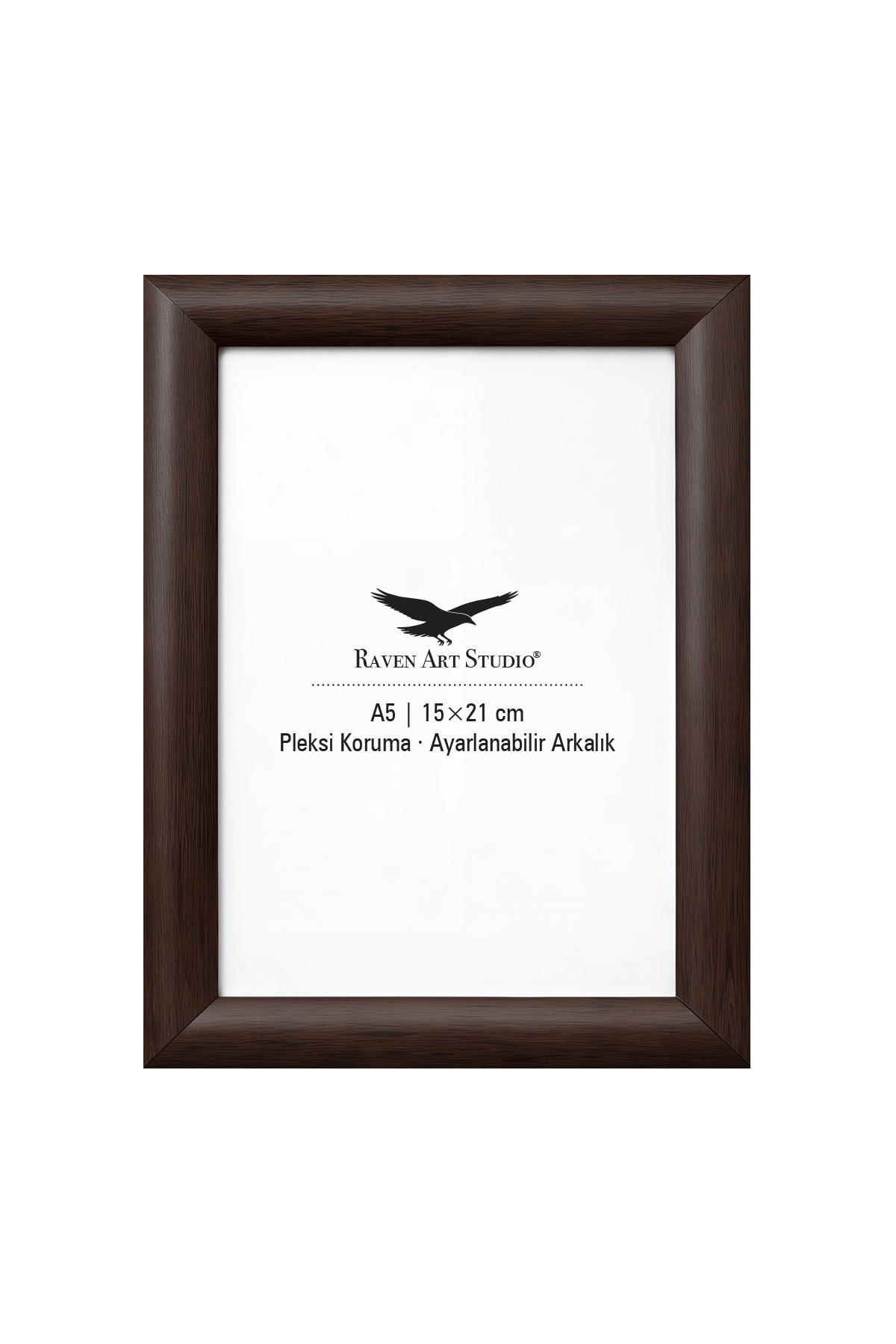 Pergamon 15x21cm Kahverengi Resim Fotoğraf Belge Poster Evrak Çerçevesi Korumalı Kırılmaz Pleksi Cam