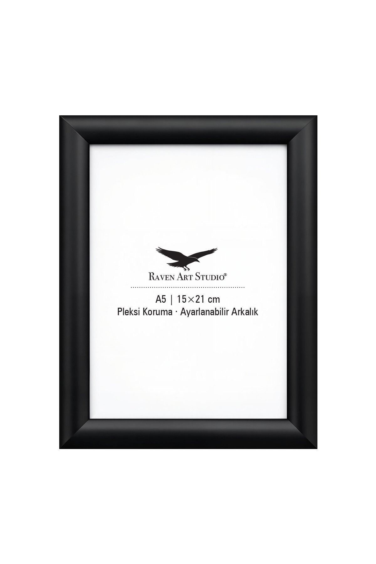 Pergamon 15x21cm Siyah Resim Fotoğraf Belge Poster Evrak Çerçevesi Korumalı Kırılmaz Pleksi Cam