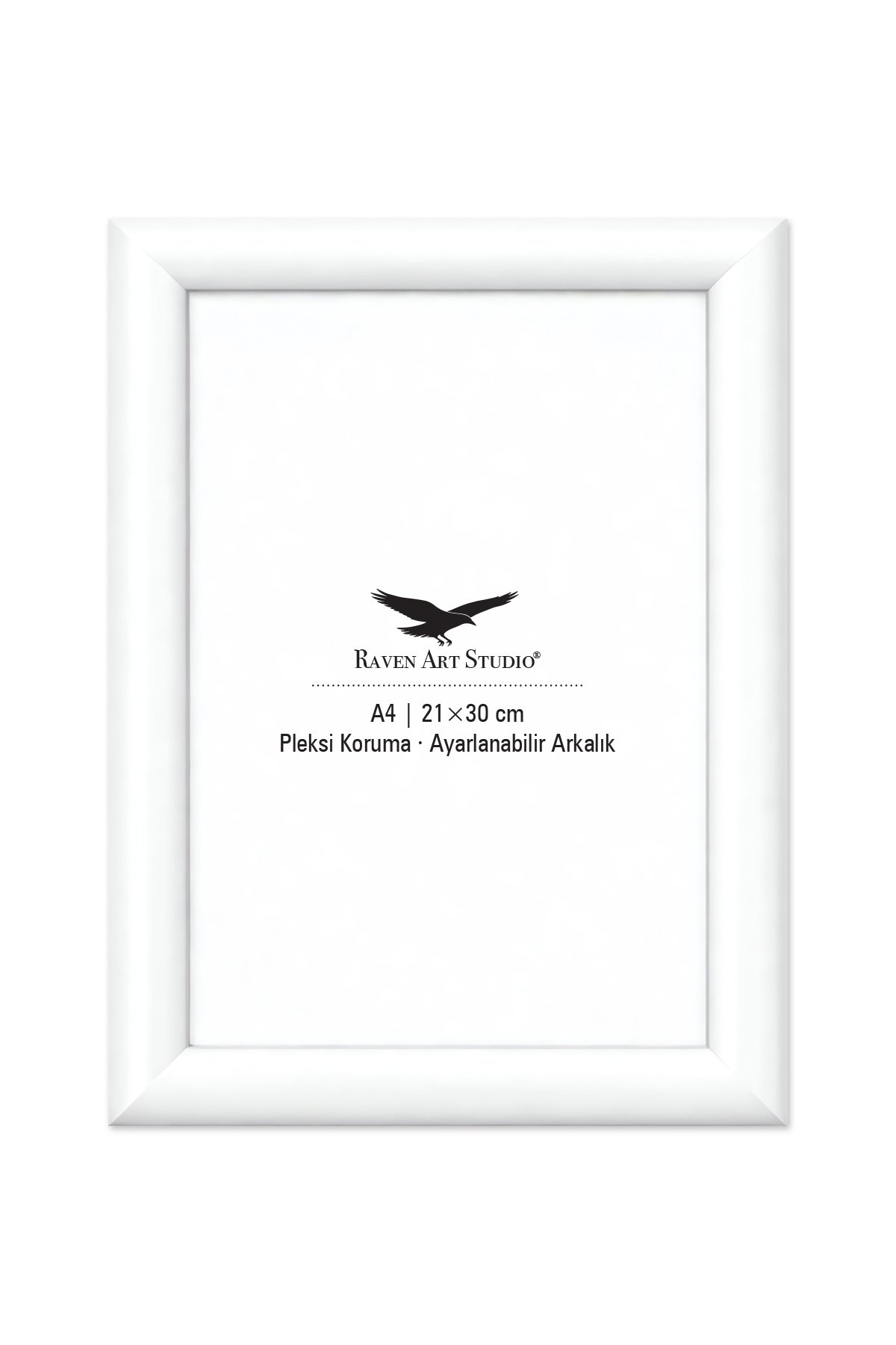 Pergamon A4-21x30cm Beyaz Resim Fotoğraf Belge Poster Evrak Çerçevesi Korumalı Kırılmaz Pleksi Cam