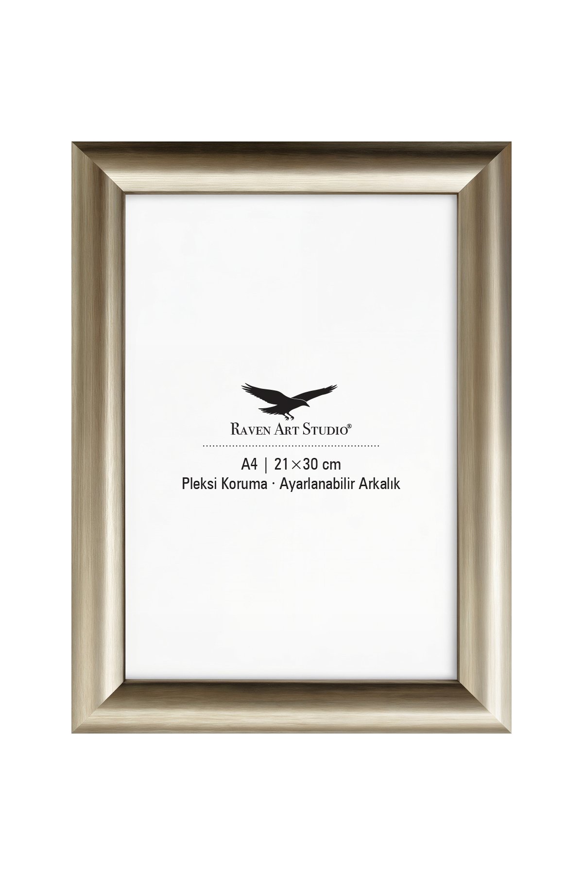 Pergamon A4-21x30cm Platin Resim Fotoğraf Belge Poster Evrak Çerçevesi Korumalı Kırılmaz Pleksi Cam