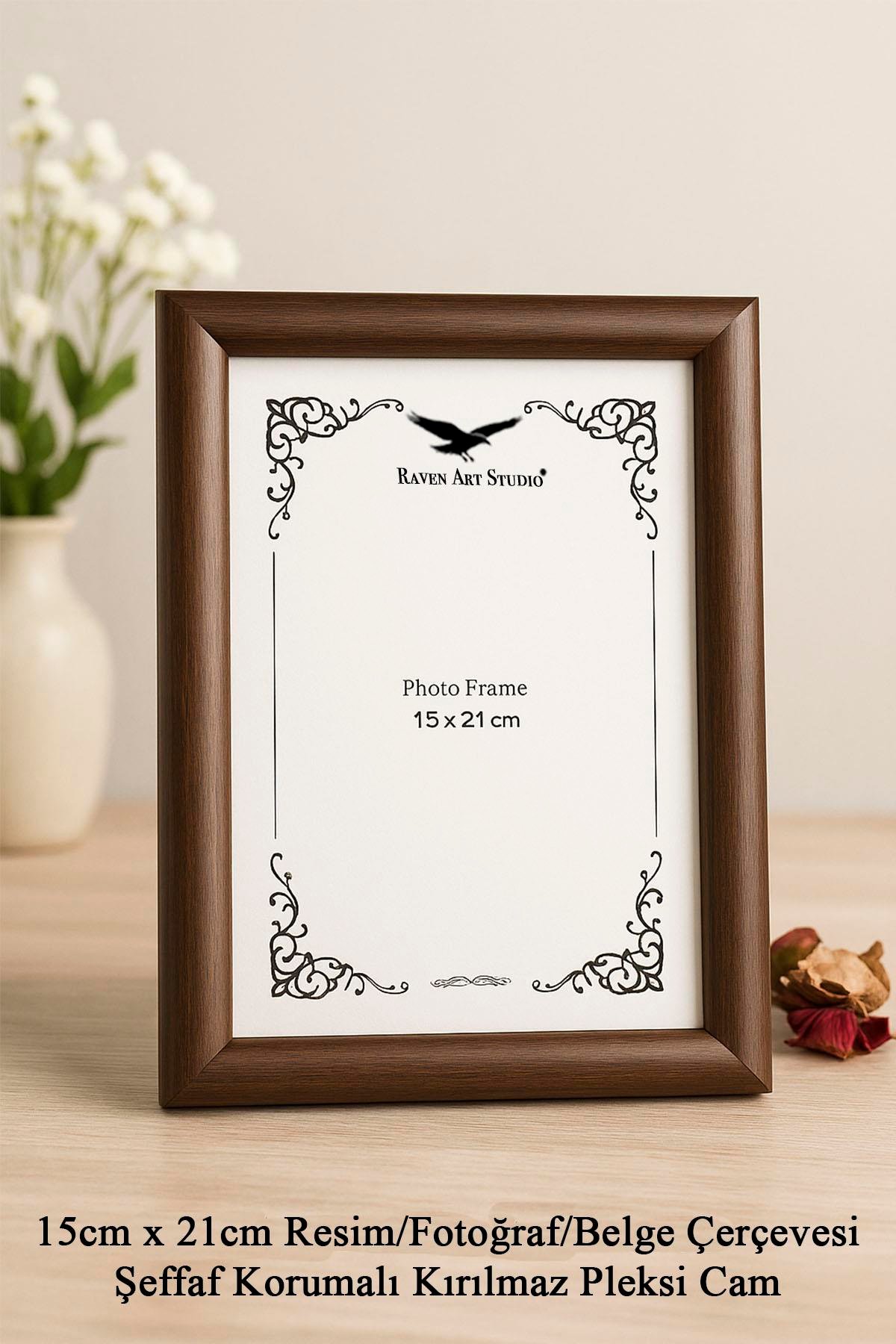 Pergamon Kahverengi 3'lü Set 10x15cm + 13x18cm + 15x21cm Korumalı Kırılmaz Pleksi Cam