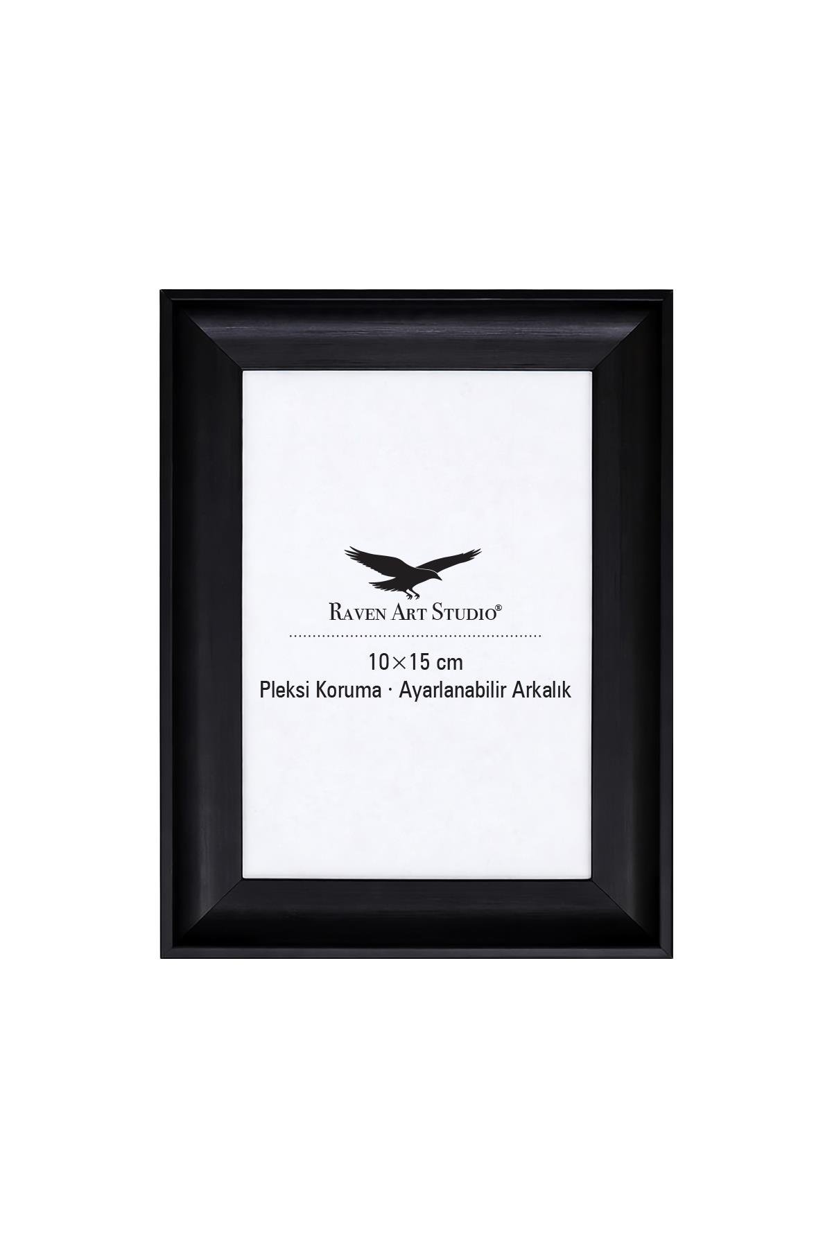 Pyramid 10x15cm Siyah Resim Fotoğraf Belge Poster Evrak Çerçevesi Korumalı Kırılmaz Pleksi Cam