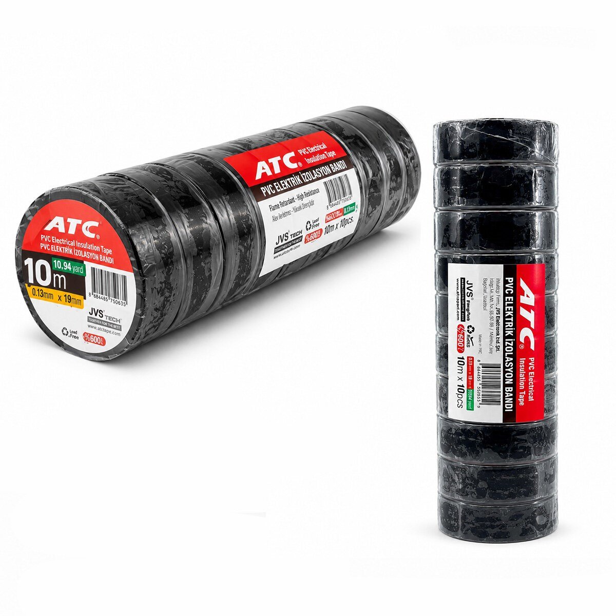 10 ADET LÜX SİYAH PVC İZOLASYON ELEKTRİK BANDI 0.13X19X11YDS 10MM - 1 PAKET GÖNDERİLİR - 1 PAKET İÇİNDE 10 ADET BANT VARDIR (5293)