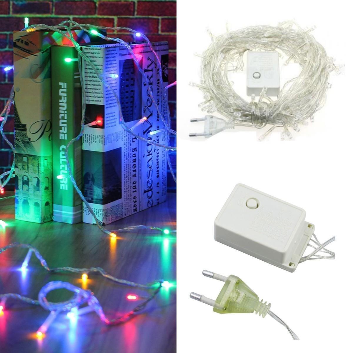 10 Metre 100 Ledli 8 Fonksiyonlu Karışık Renkli RGB Led Lamba (5293)