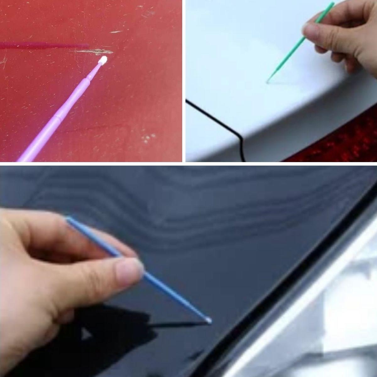 100’lü Mini Tek Kullanımlık Araba Rötüş Fırçası –İnce Uçlu Yumuşak Kıllı Boya Uygulayıcı, Otomotiv Detaylandırma (5293)