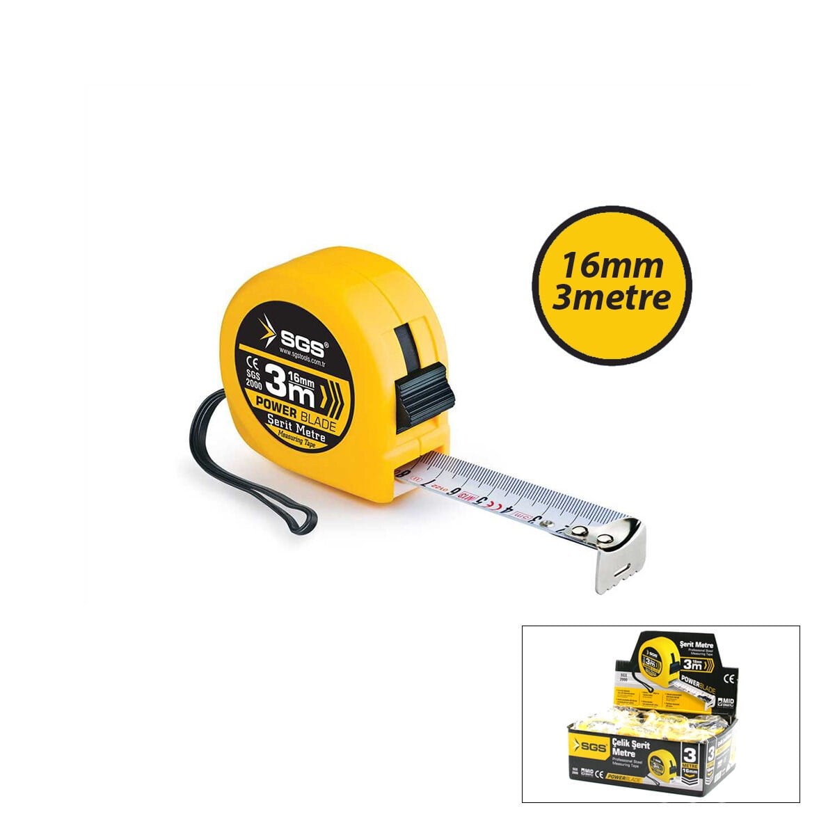 12 ADET 3MT X 16MT STOPLU ŞERİT METRE (5293)