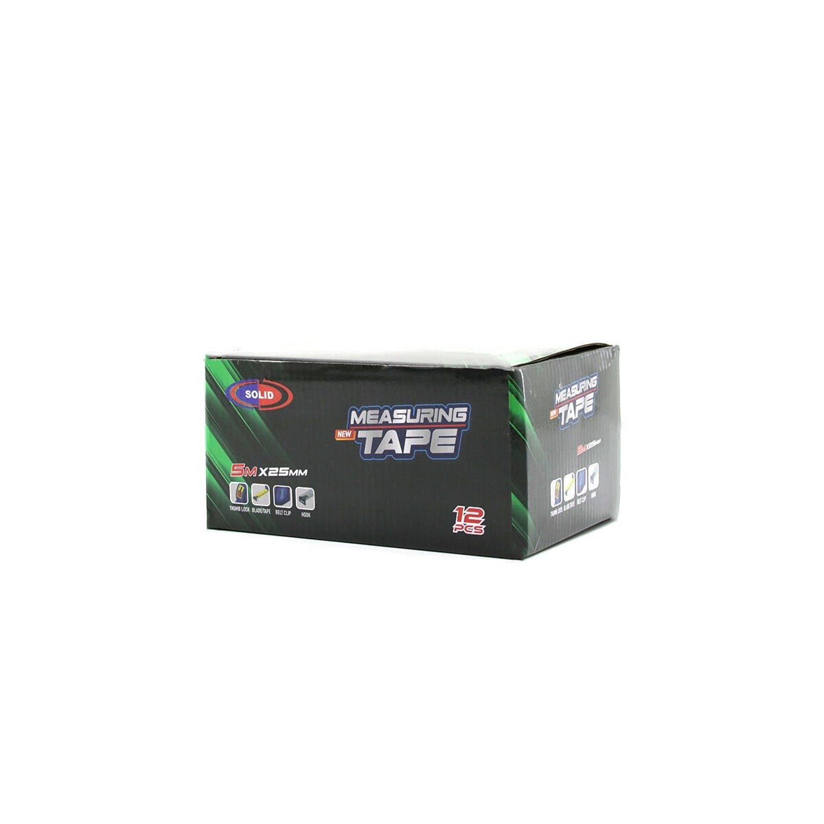 12 ADET MEASURING TAPE 5MTX25MM ŞERİT METRE (5293)