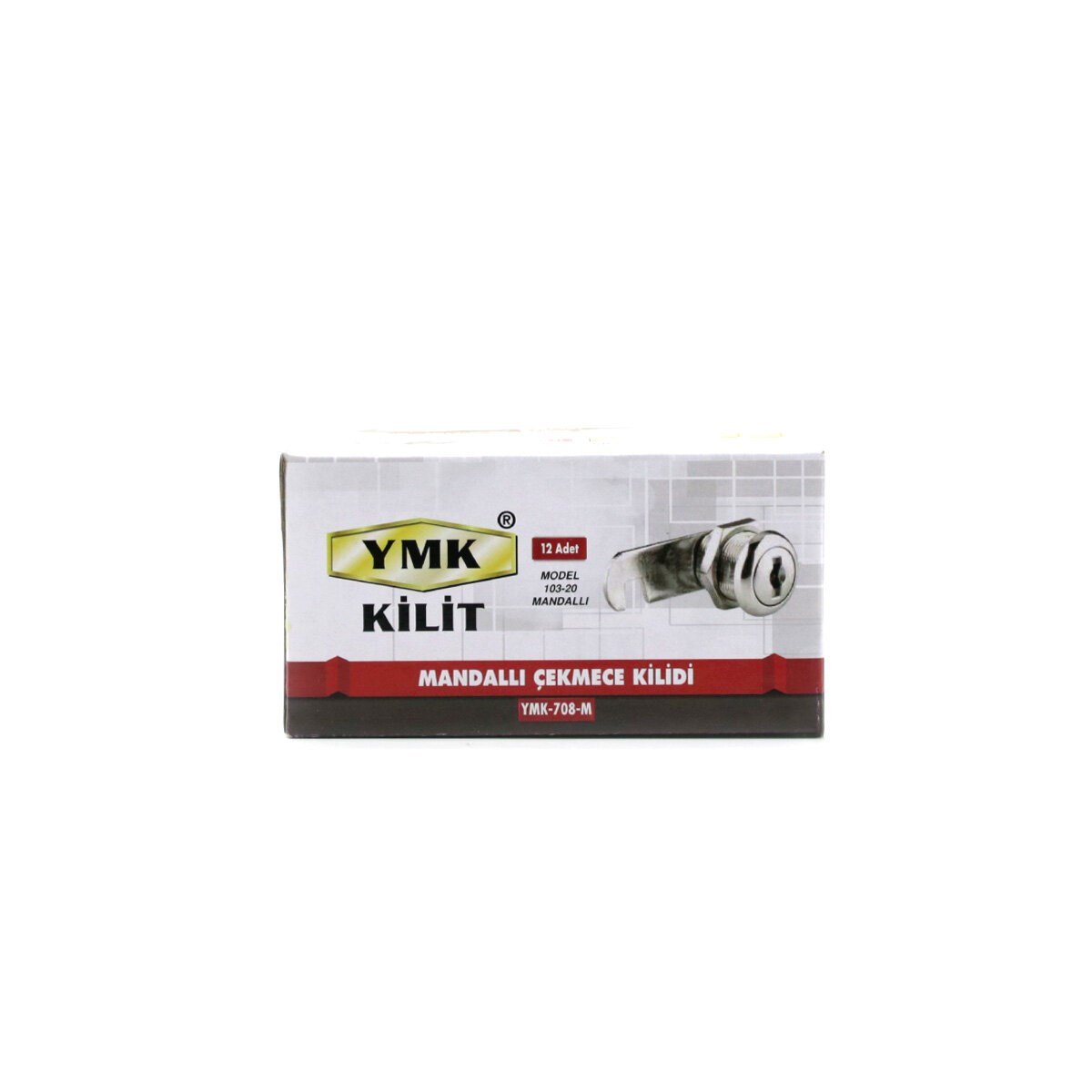 12 ADET OVAL - MANDALLI DOLAP - ÇEKMECE KİLİT 20MM (5293)