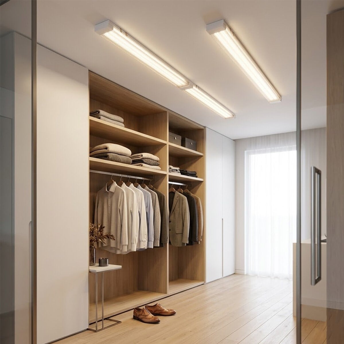 2 PCS 94W 120CM KRİSTAL LED BANT ARMATÜR BEYAZ=6500K ALÜMİNYUM KAPAK IP20 - Y BAĞLANTI EAMP-093/1B (5293)