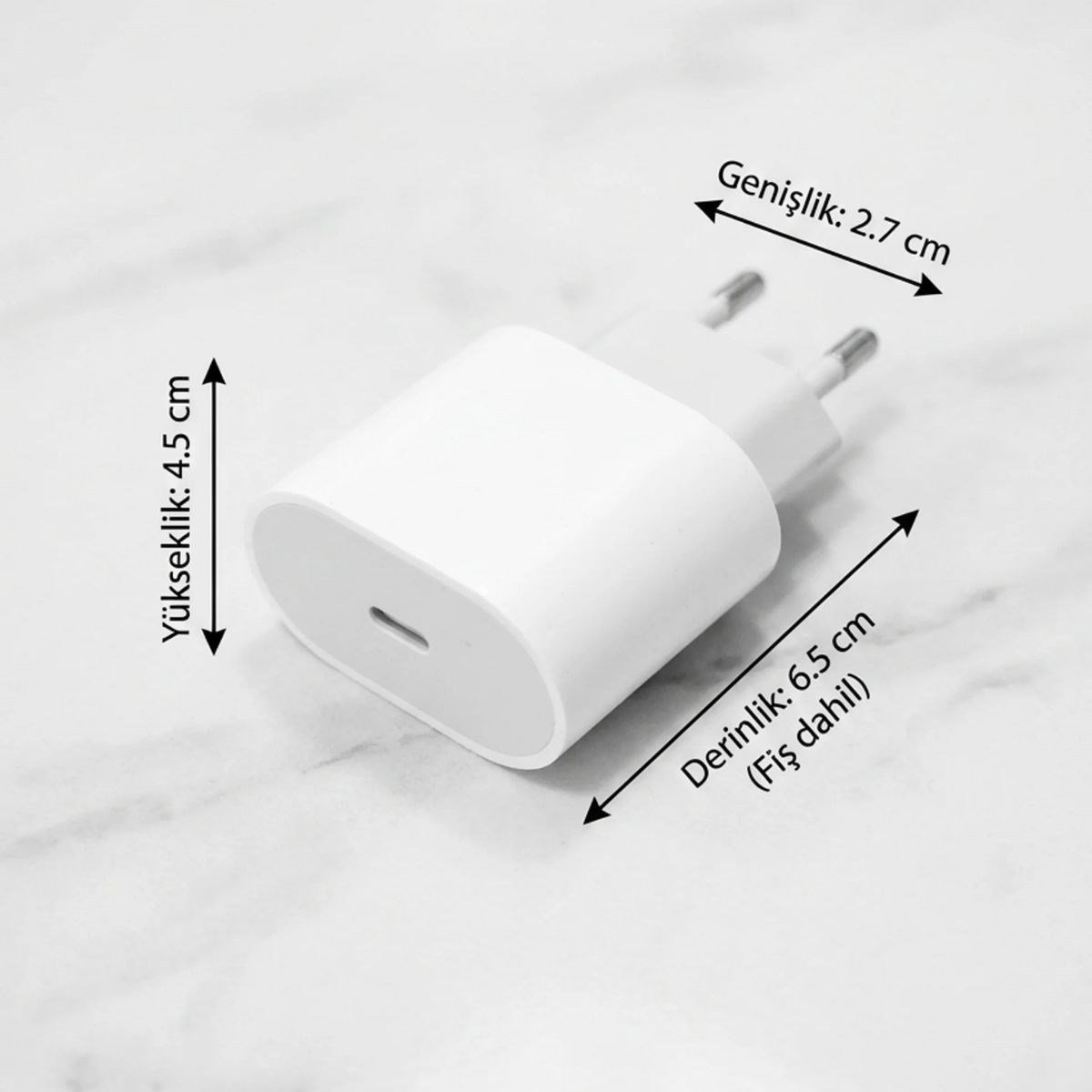 20W USB-C Hızlı Şarj Adaptörü – Power Delivery (PD) Destekli Güç Adaptörü, Güvenli Şarj Başlığı (5293)