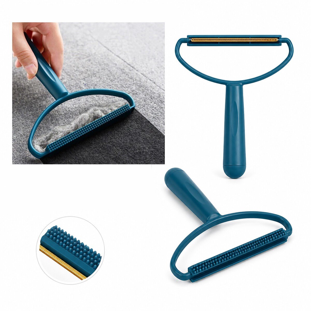 2İN1 BAŞLI PLASTİK SAPLI METAL TİFTİK TÜY TOPLAMA PLS.KAŞIYICI APARAT PET SHOP (5293)