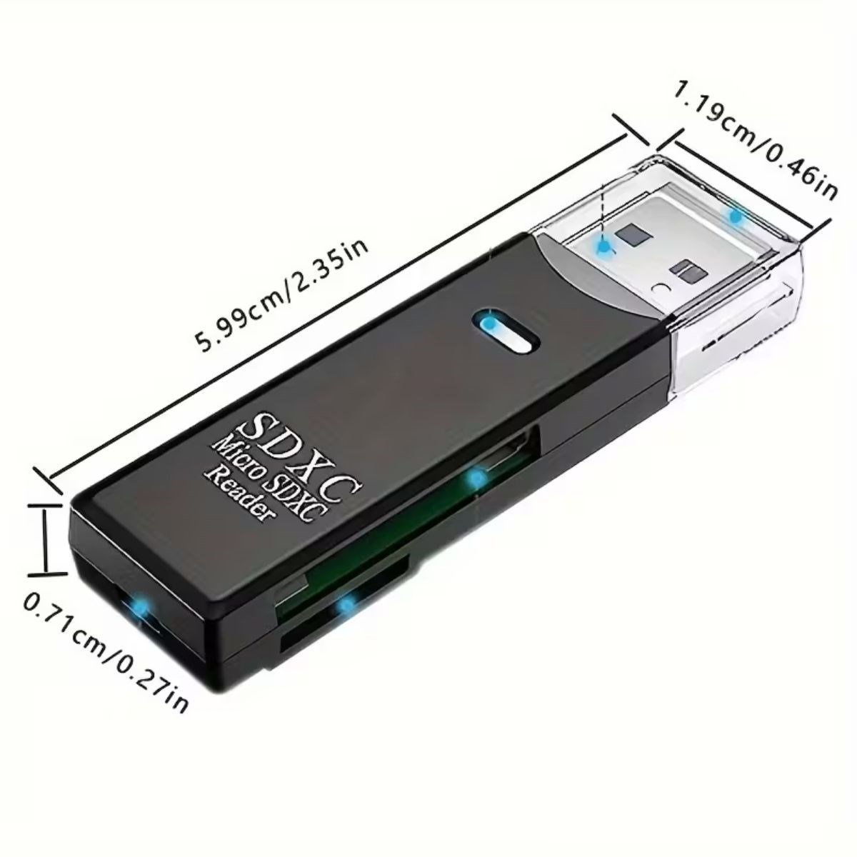 2in1 Usb 3.0 Micro Sd Hafıza Kartı - Tf Kart Okuyucu Hub Adaptör Veri Aktarıcı (5293)