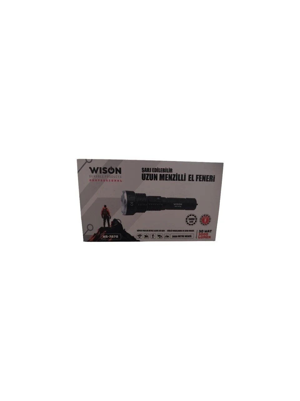 30 Watt 3000 Lümen Uzun Menzilli Fener WS-7878 (5293)