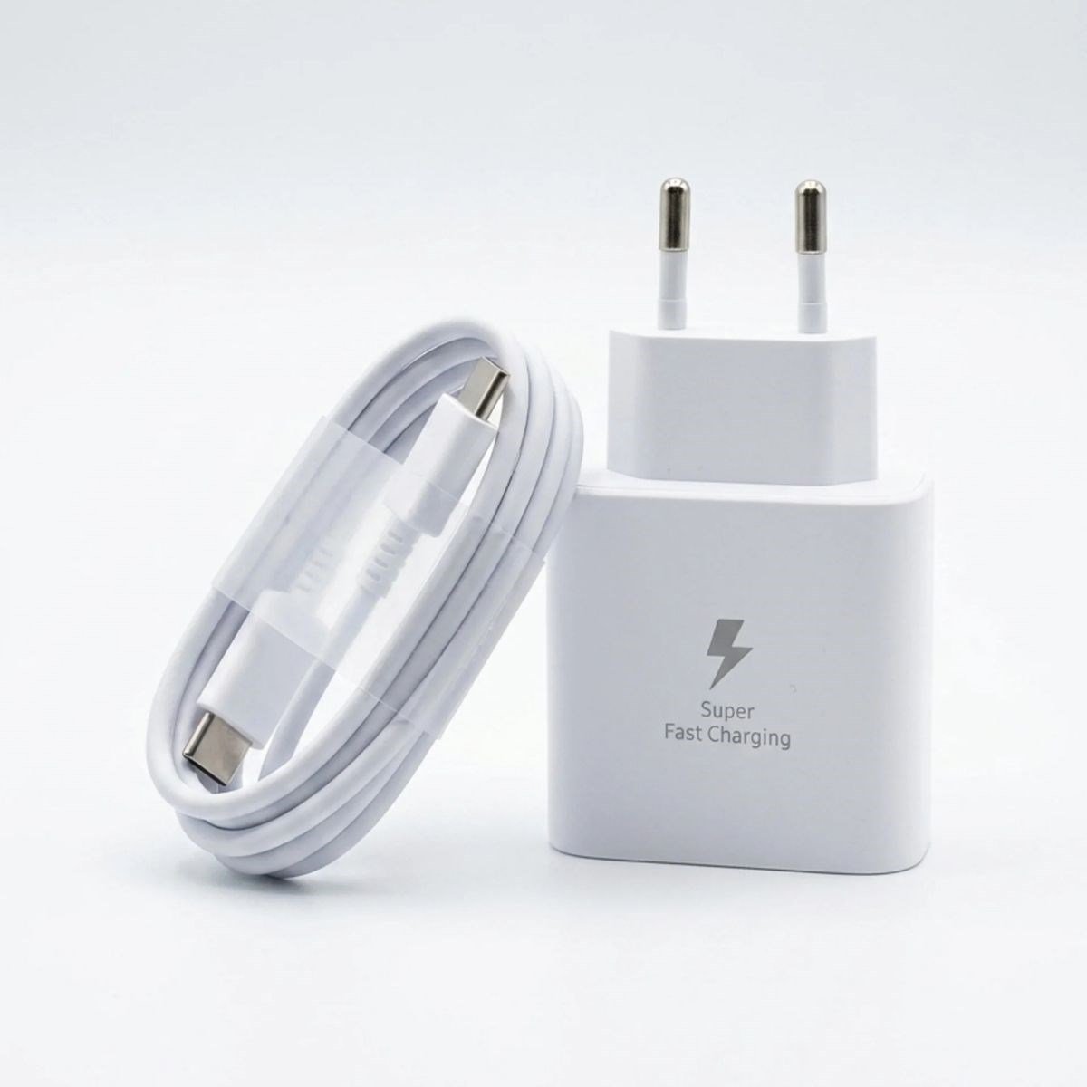45W Süper Hızlı Şarj Adaptörü USB-C PD 3.0 PPS Fast Charger + 5A Type-C to Type-C Kablo (5293)