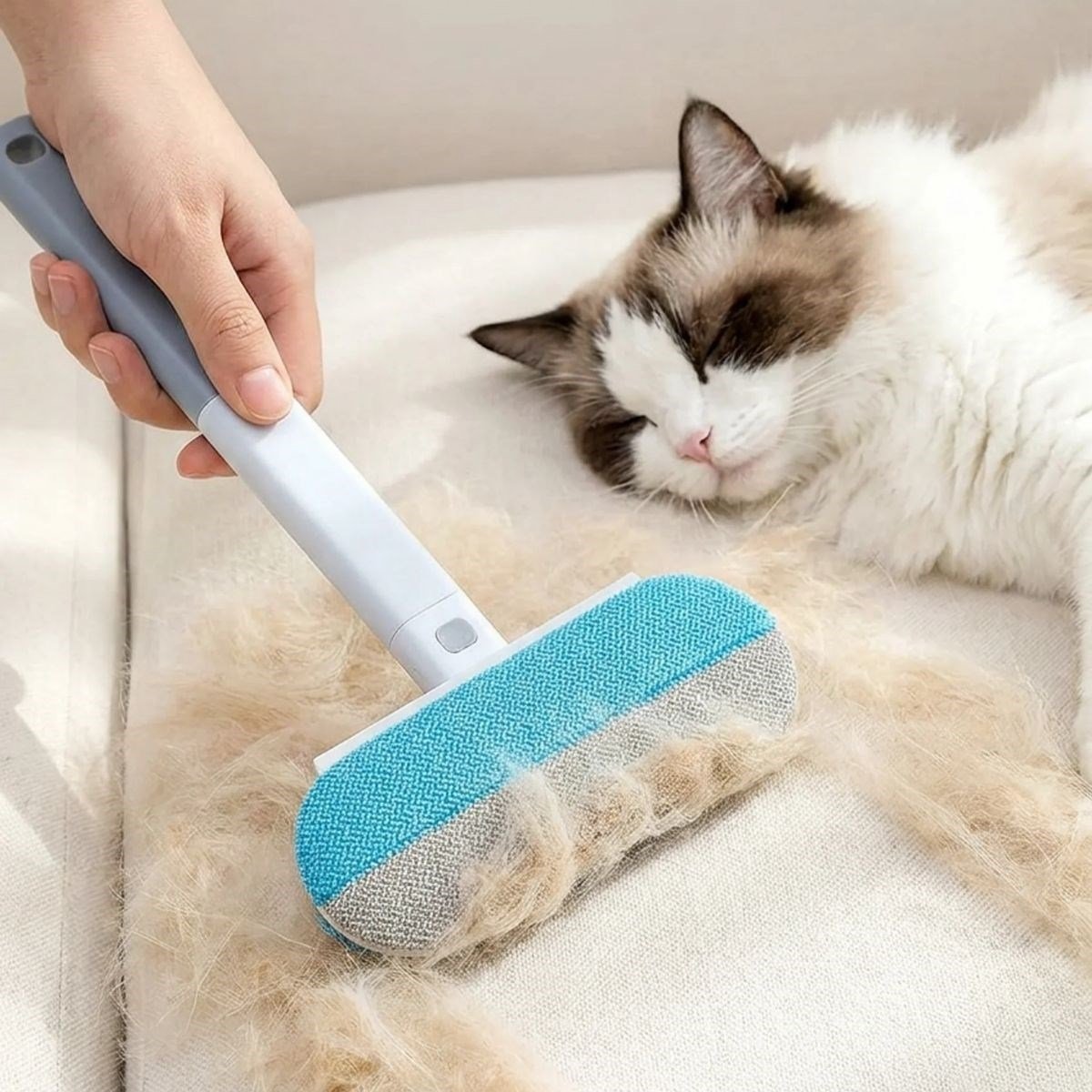 4’ü 1 Arada Tüy Toplayıcı – Kedi Köpek Tüy Temizleyici Fırça, Koltuk Halı Tüy Alıcı Çok Fonksiyonlu Fırça (5293)