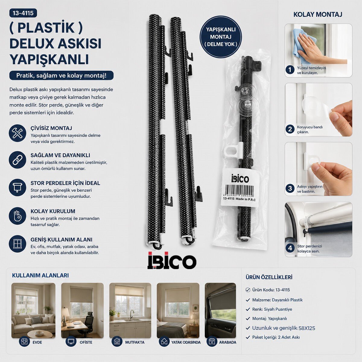 58X125CM OTO-ARAÇ - EV - OFİS CAM PANELİ GÜNEŞLİK PVC PERDE MAKARALI AÇ-KAPA VANTUZLU MONTAJ (5293)