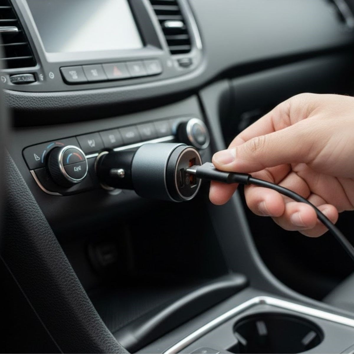 Araç İçi Çakmaklığa TakılanType-C ve USB Girişli 2 Portlu Hızlı Şarj Adaptörü (5293)