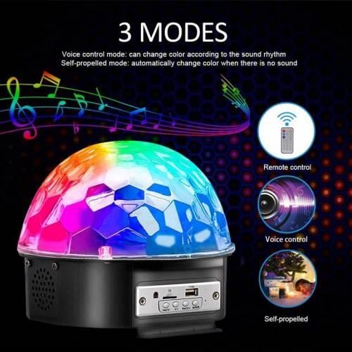Bluetooth Sd Aux Usb Led Disko Lamba Topu Speaker (5293)