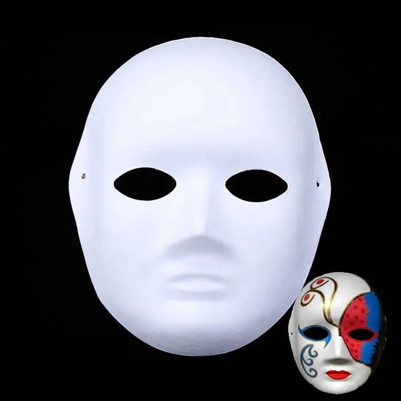 Boyanabilir Surat Model Maske – Lastikli | Kendin Tasarla (5293)