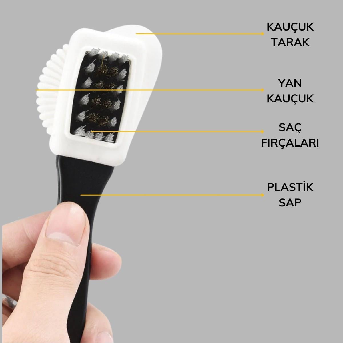 Çift Taraflı Pratik Taşınabilir Süet Nubuk Deri Çizme Bot Ayakkabı Temizleme Bakım Fırçası (5293)