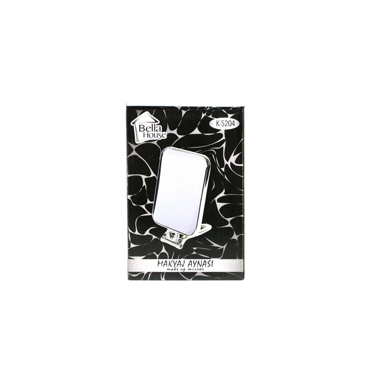 DİKDÖRTGEN - GÜMÜŞ 15X11.5CM MAKYAJ AYNASI ÇİFT TARAFLI KATLANIR AYAKLI (5293)