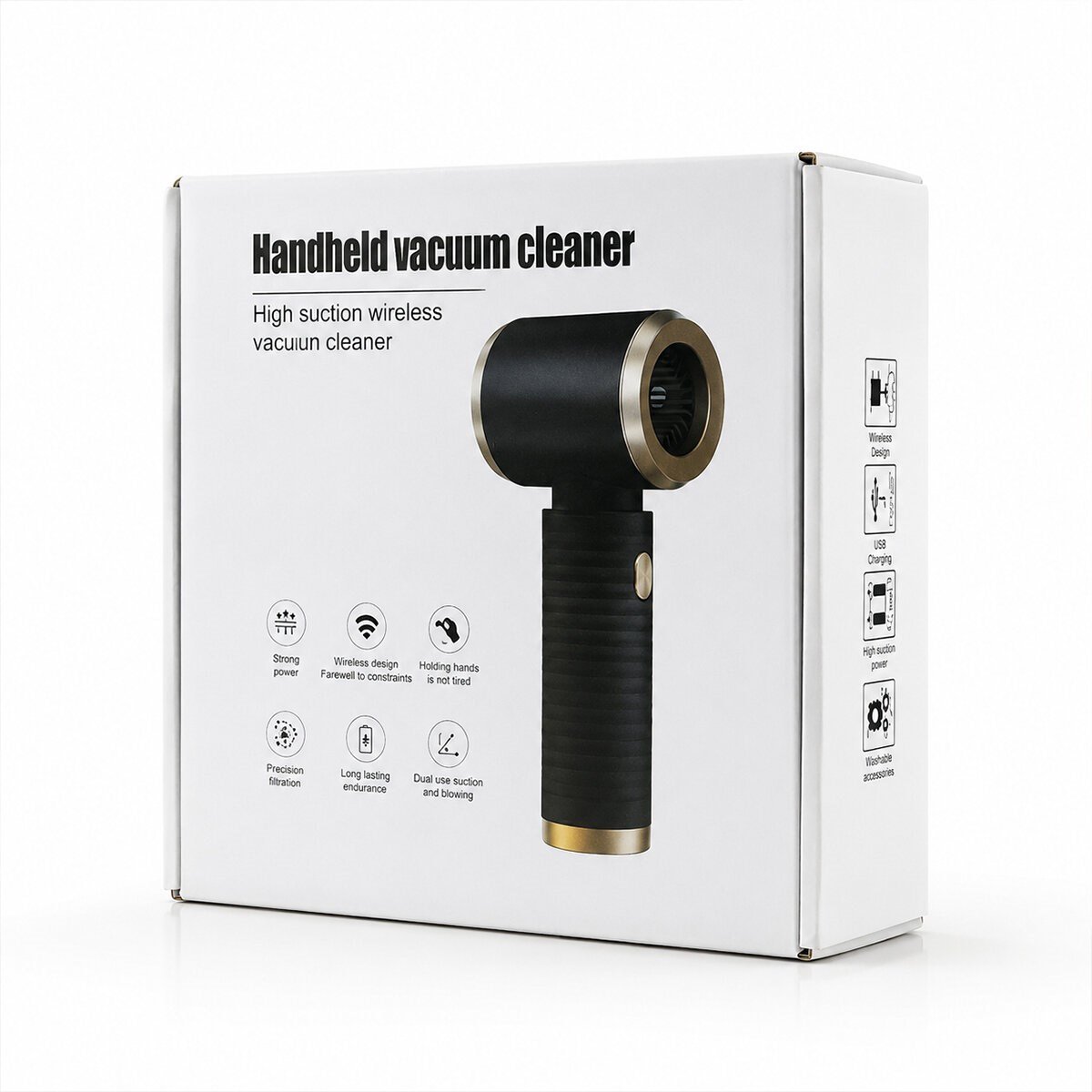 HANDHELD VACUUM CLEANER 2İN1=ÇEKME - ÜFLEME OTO - ARAÇ - EV EL TİPİ SÜPÜRGE ŞARJLI MİNİ - TAŞINABİLİR KH-128 (5293)