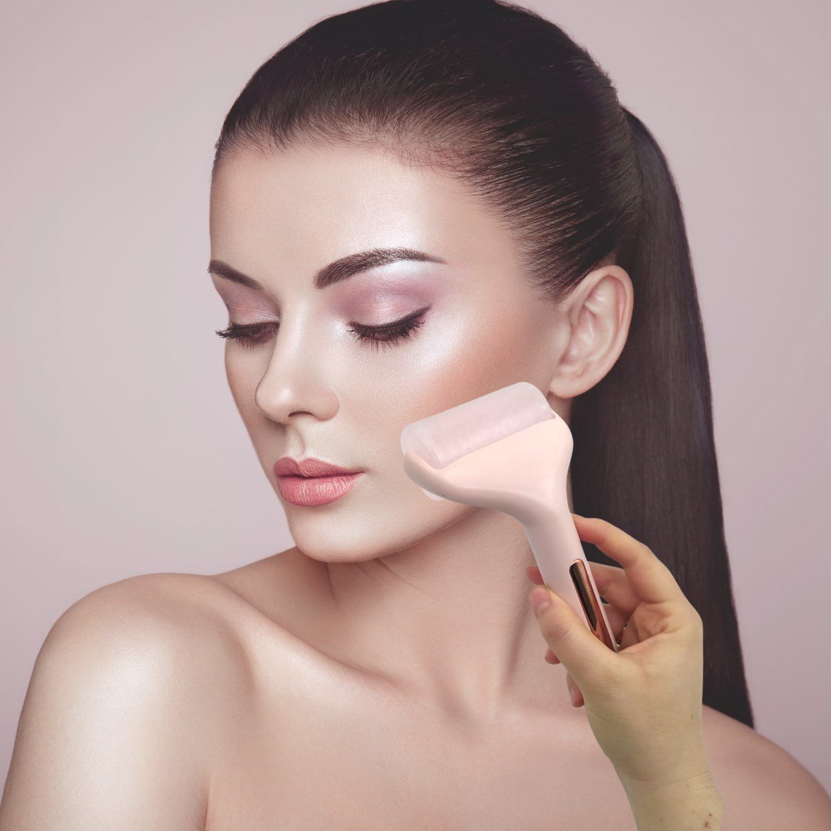 Ice Roller Buz Silindiri Terapi Etkili Yüz Derma Masaj ve Cilt Soğutma Bakım Aleti (5293)