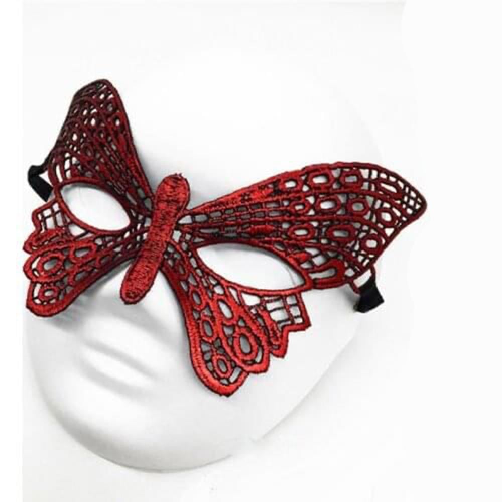 Kırmızı Dantel Masquerade Maskesi 7 No (5293)